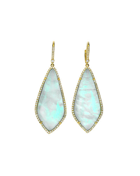 Opal earrings studs